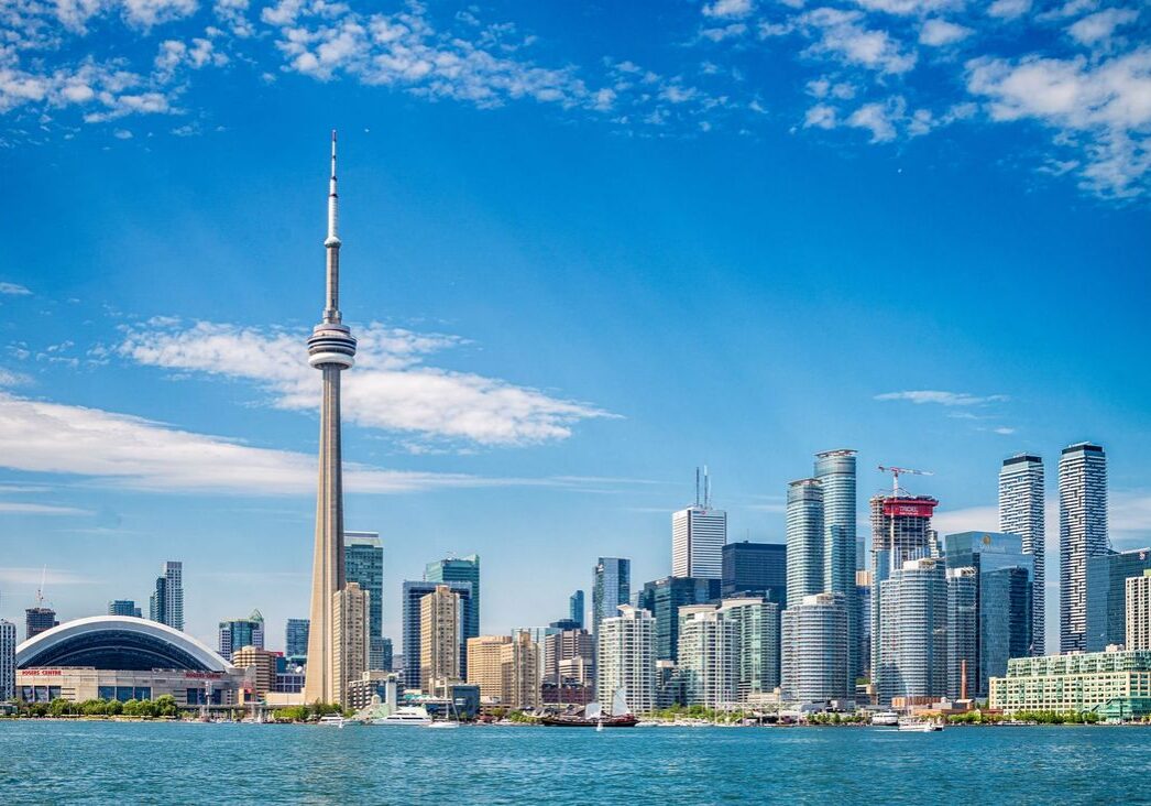 Toronto skyline with CN Tower visible.